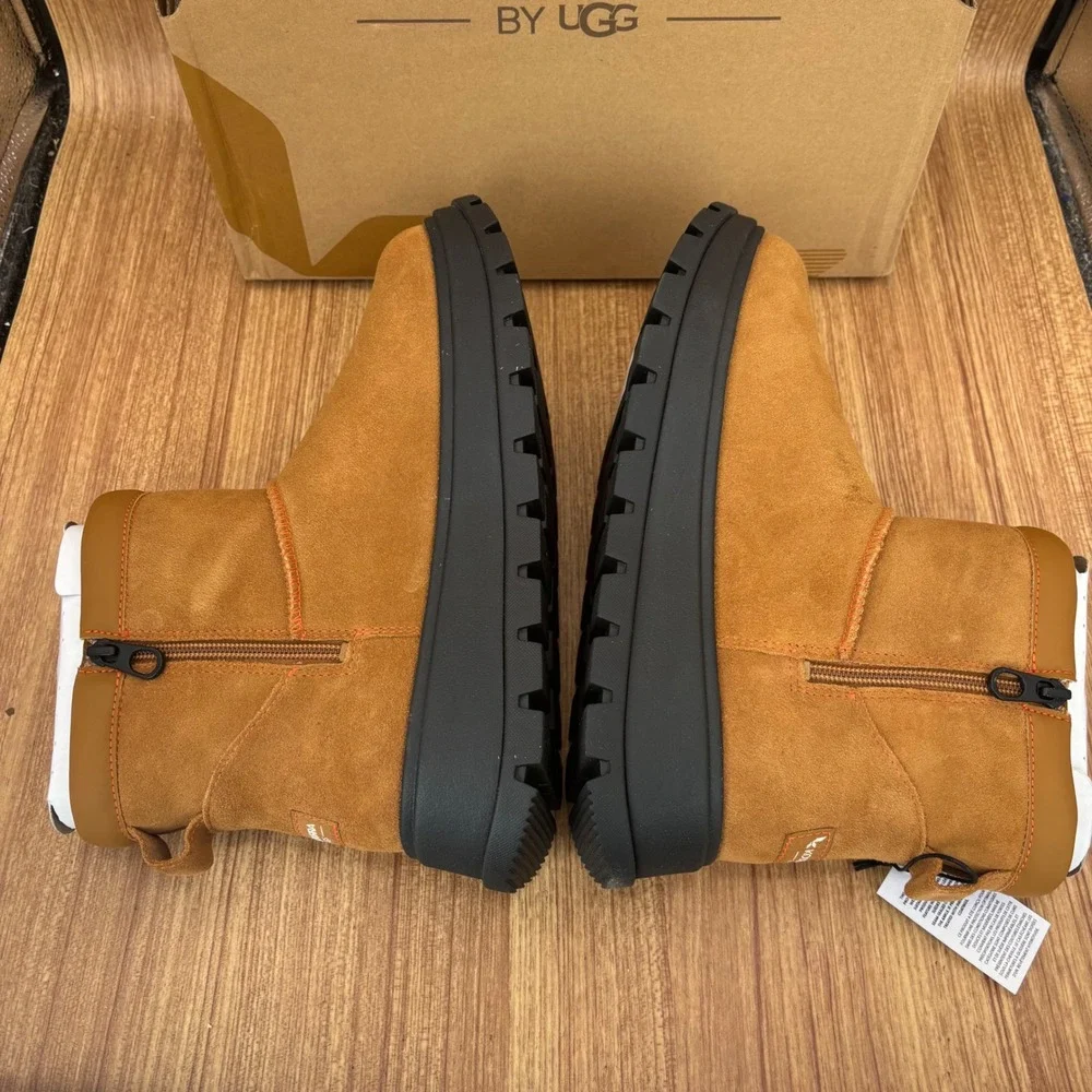 Koolaburra by UGG Koola Mini Hybrid Boots Womens 9 Chestnut Waterproof Suede NEW